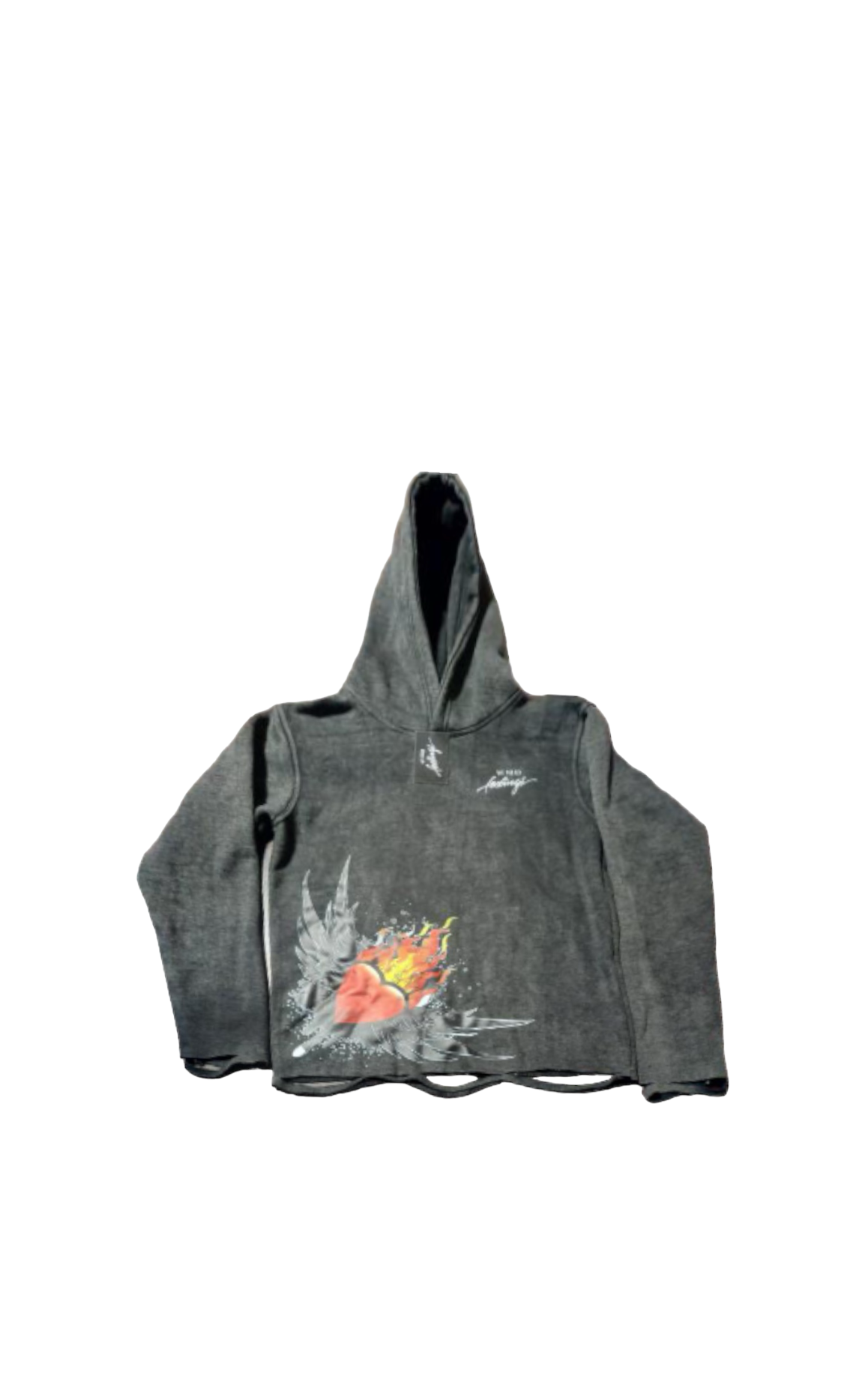 No Hard Feelings Distressed Pullover Hoodie