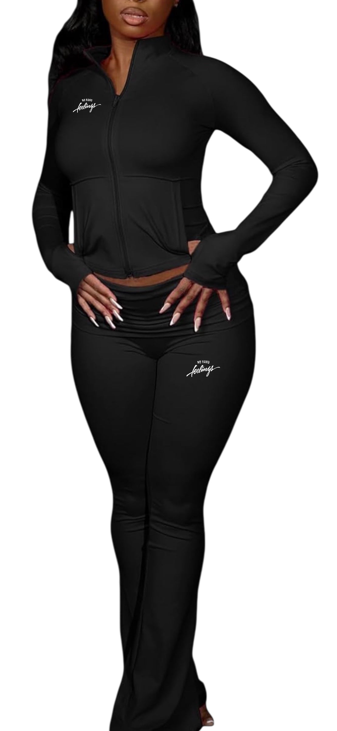 No Hard Feelings Casual Folded Workout Sets