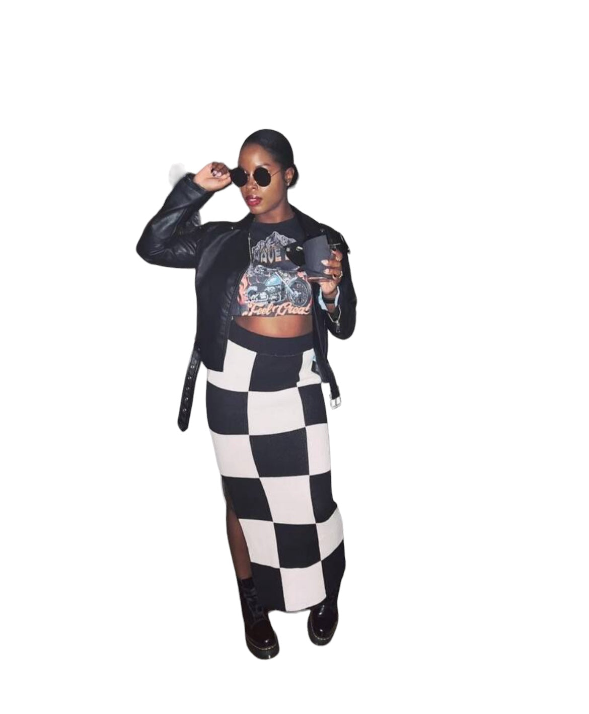 Check Mate MIDI Skirt