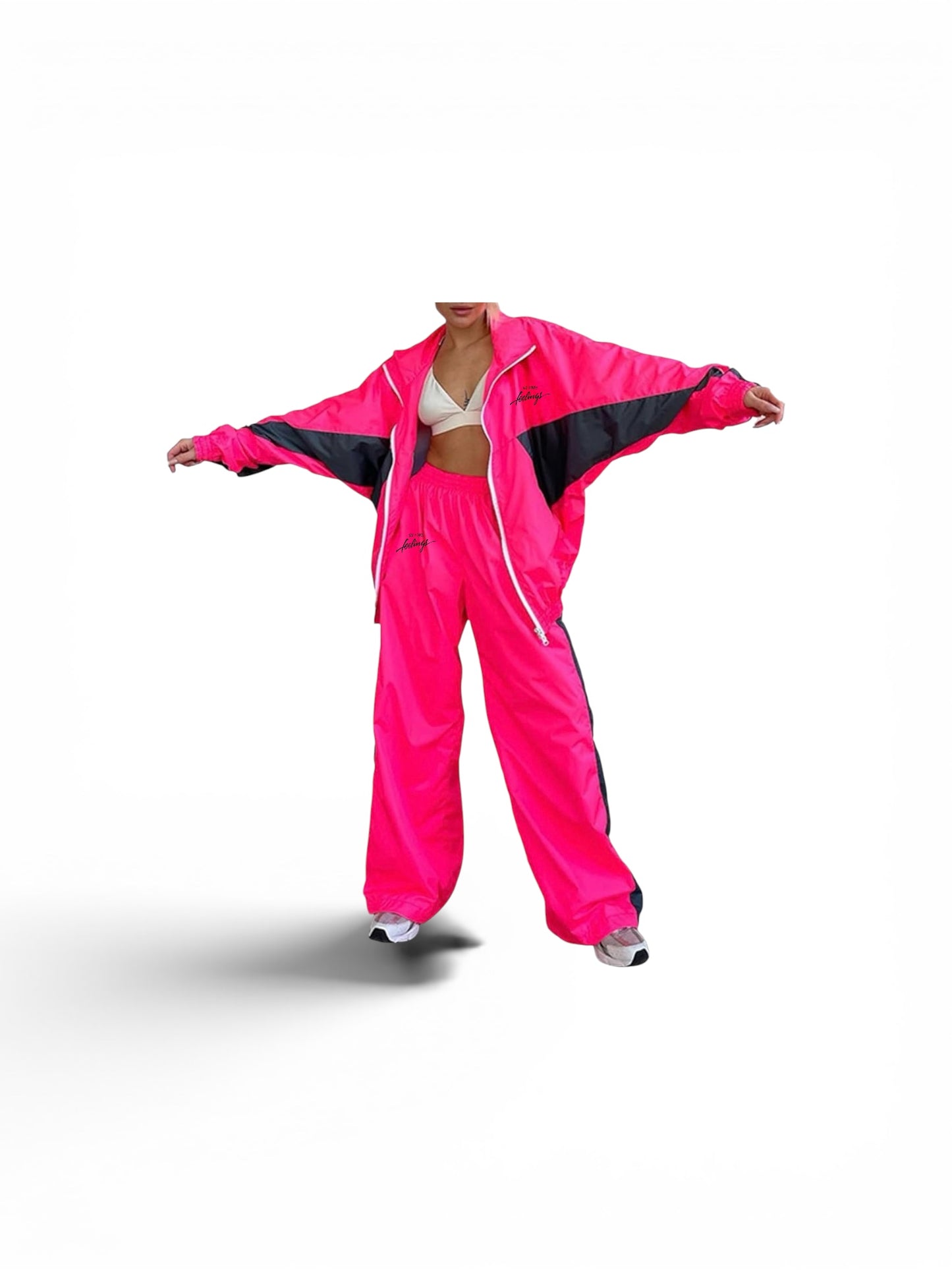 No Hard Feelings Color Block Windbreaker Sets