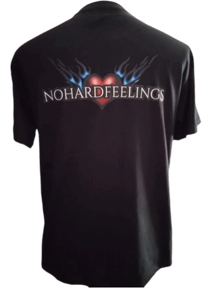 Less Feelings Less Drama Flaming Wings Graphic Tshirt