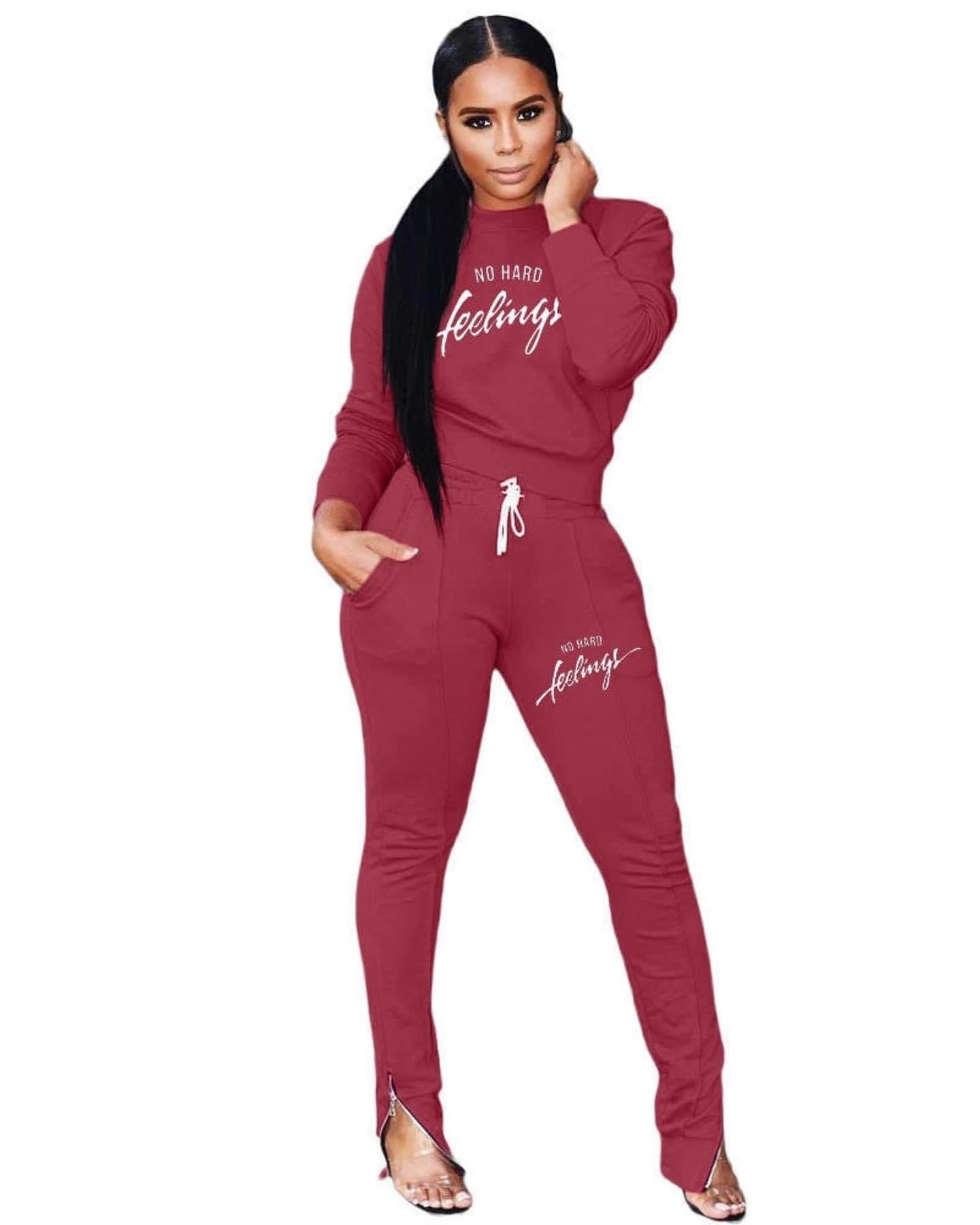 No (NHF)Hard Feelings Sporty Stylish Jogger Set