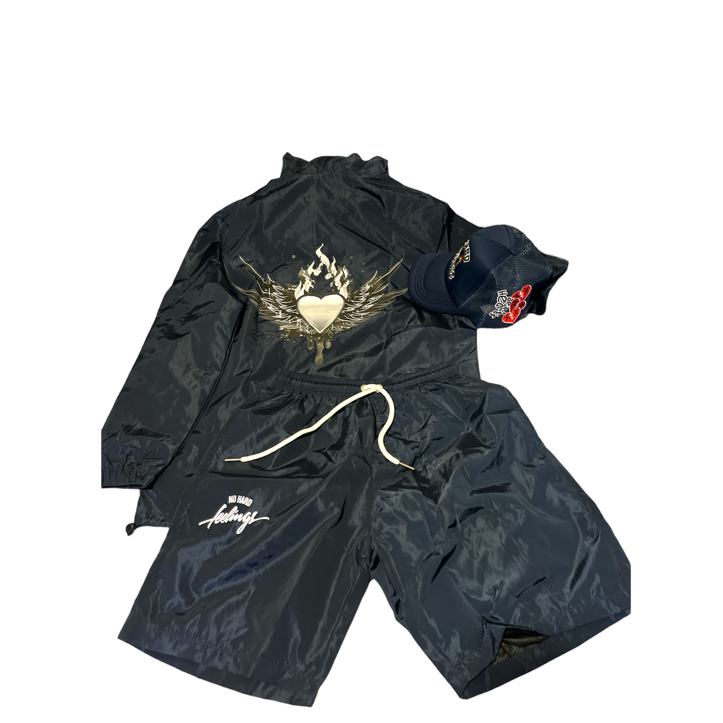 NO Hard Feelings Wind Breaker Short Set