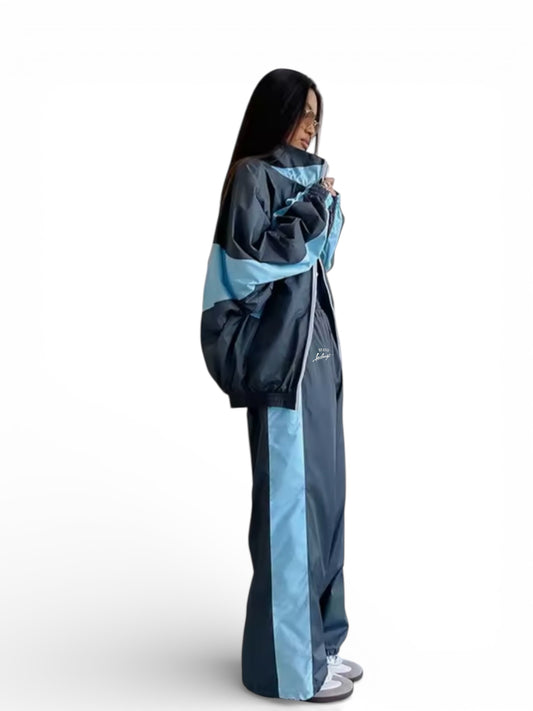 No Hard Feelings Color Block Windbreaker Sets