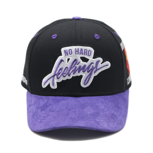 No Hard Feelings Black and Purple SnapBack