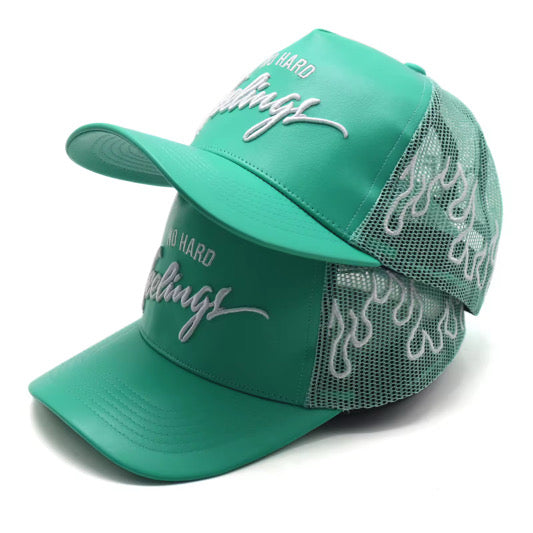 NHF Vegan Leather Trucker Hats
