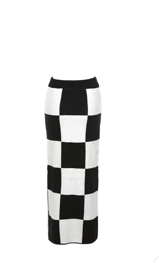 Check Mate MIDI Skirt