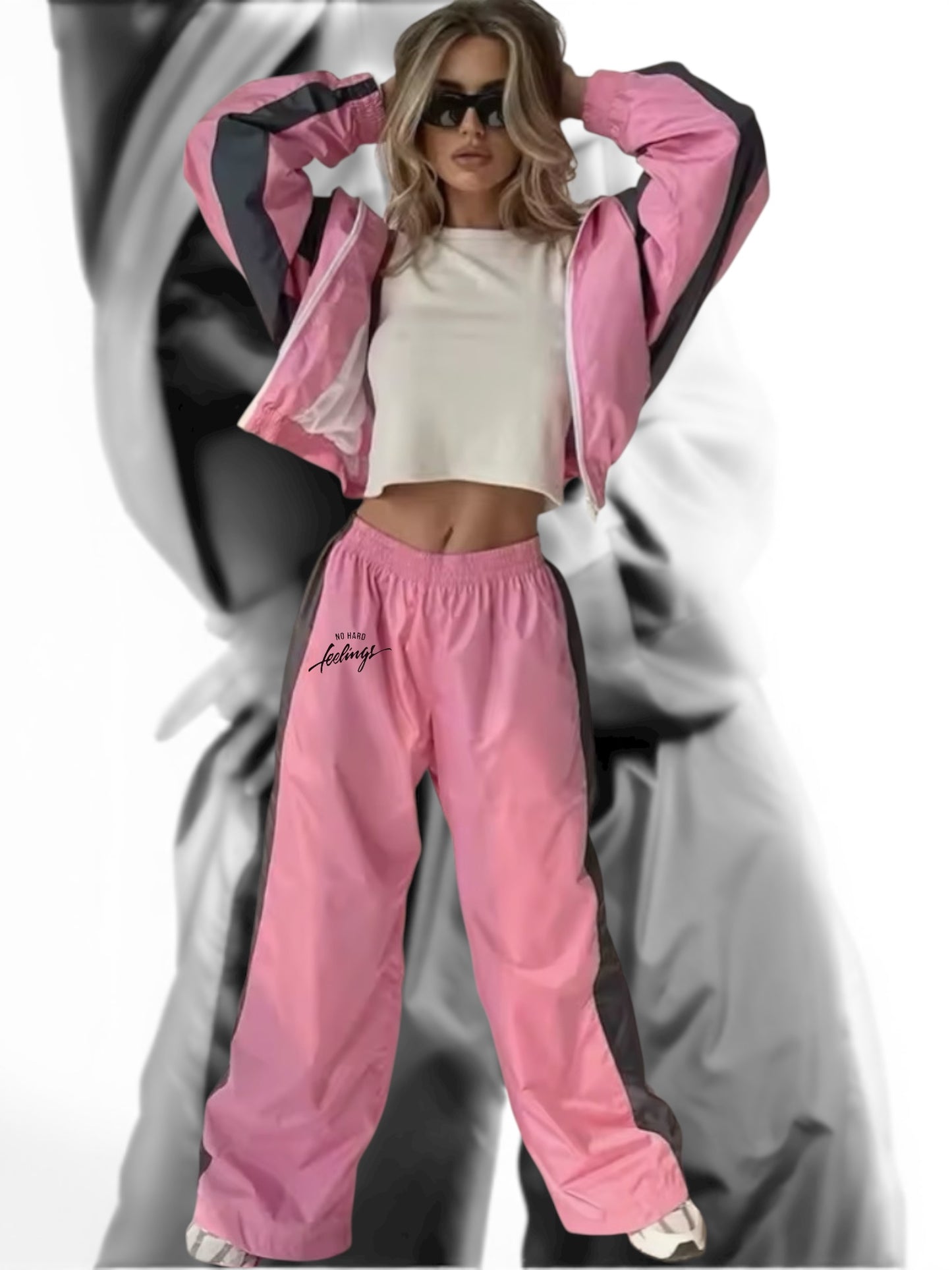 No Hard Feelings Color Block Windbreaker Sets