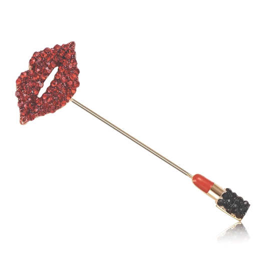 Red lipstick Brooch