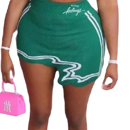 No Hard Feelings Off Track Asymmetrical miniskirt