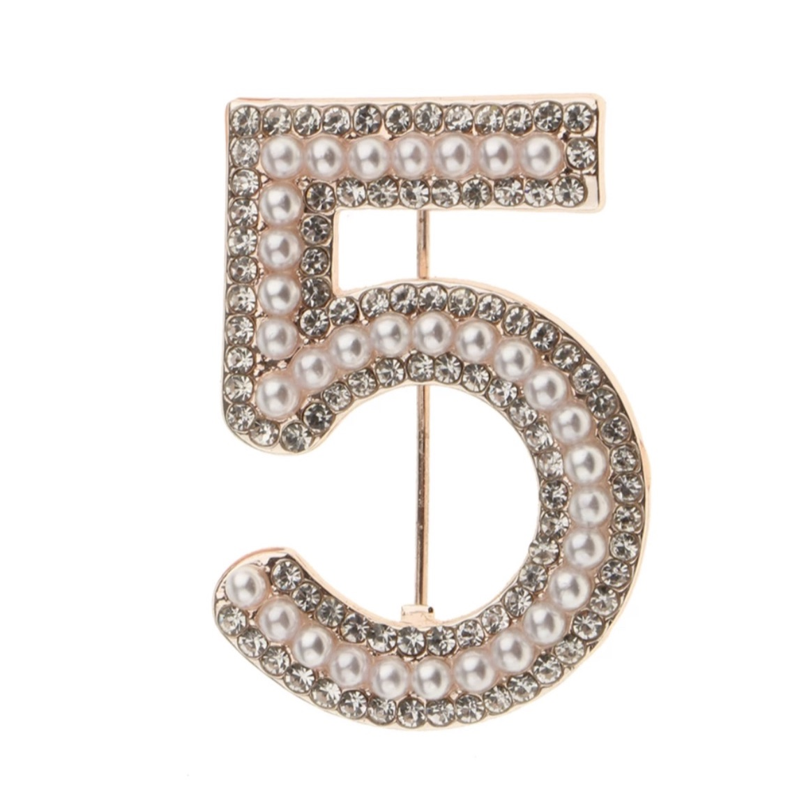 Number 5 Brooch