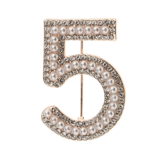 Number 5 Brooch