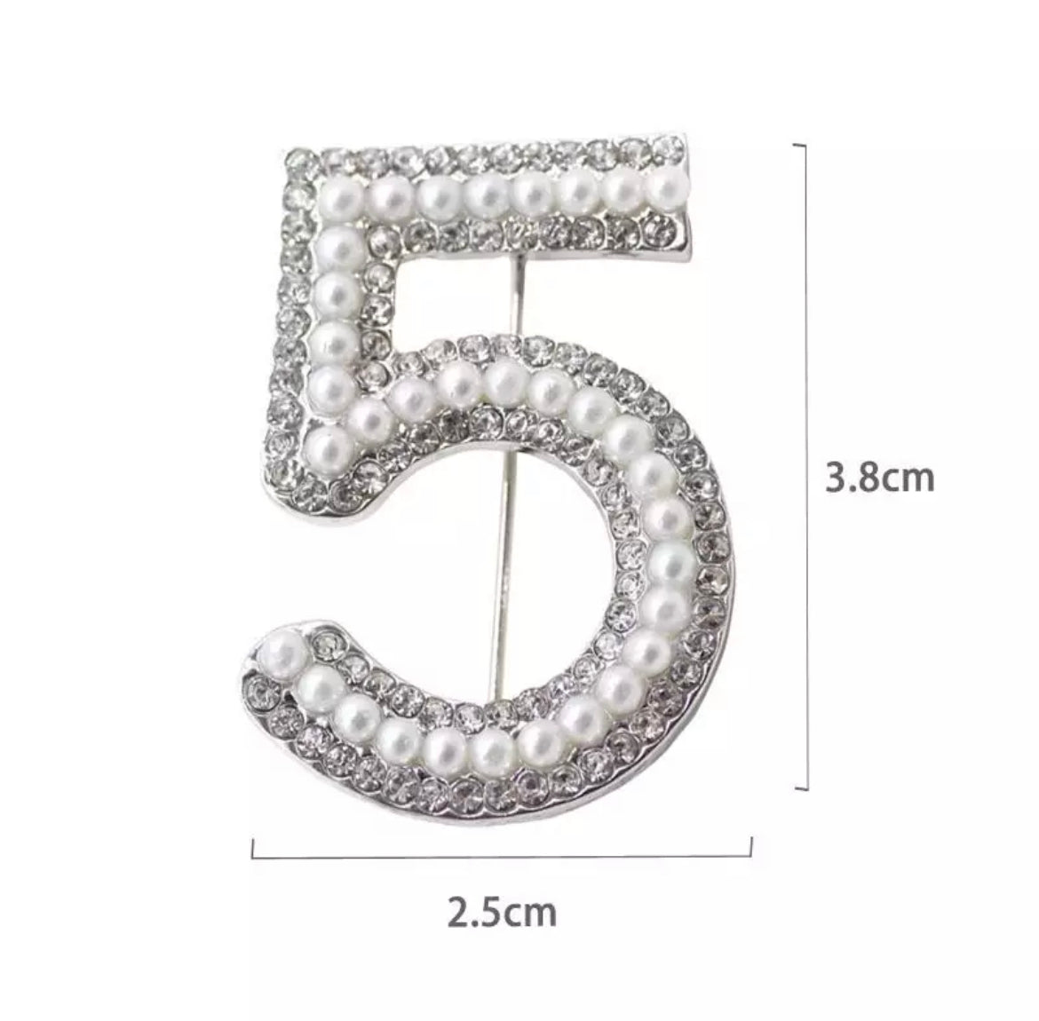 Number 5 Brooch